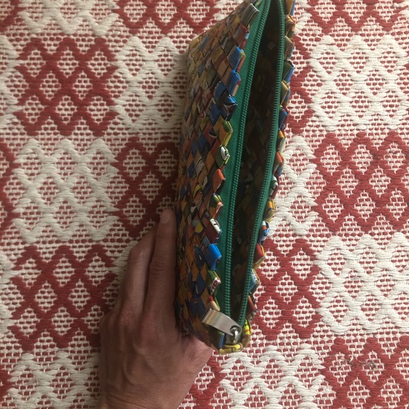 Upcycled African Cosmetics Pouch - Picture 4 of 6